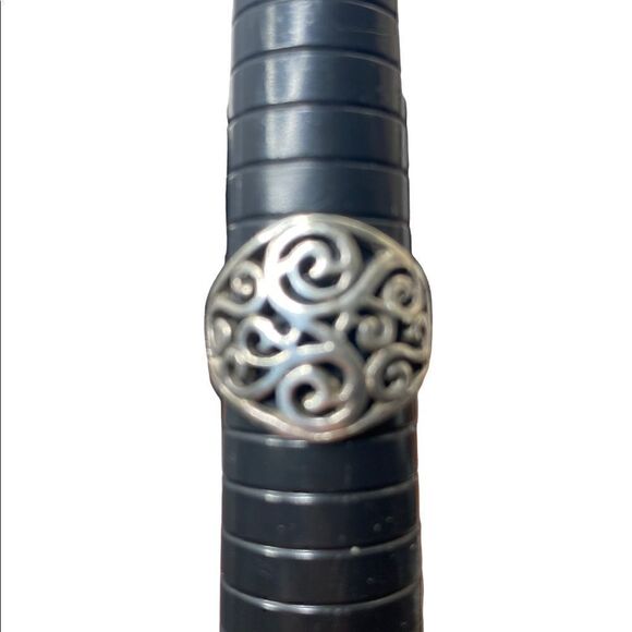 Vintage Cut Out Scrolls Sterling Silver 925 ring size 7.5 - Picture 8 of 8